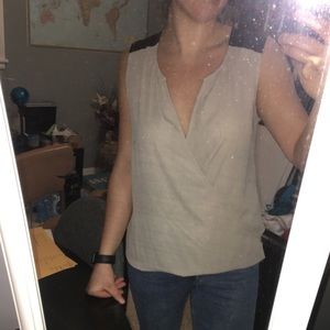 Beige wrap tank top from Limited